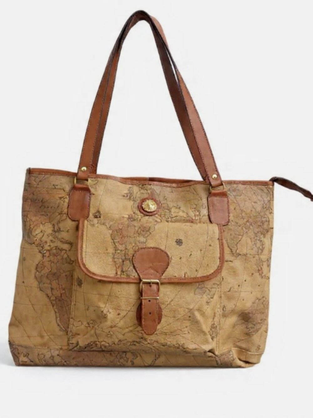 VTG Pierre Balmain Paris Travel Bag WORLD MAP Overnight Bag/carryon Purse